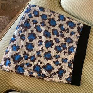 Sequin cheetah skirt